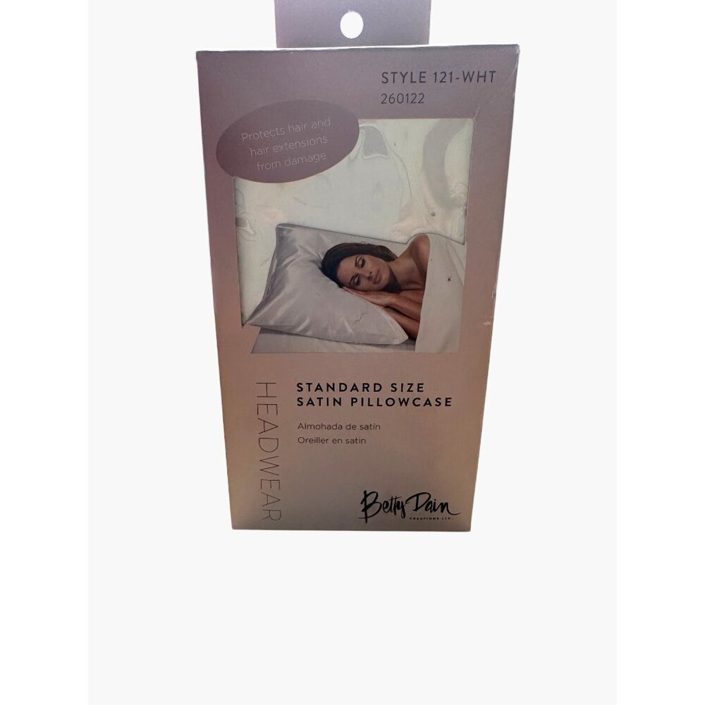 Headwear Satin Pillow Case Standard Size Style 121-WHT 260122
